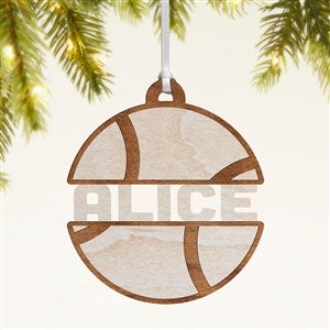 Tennis Personalized Wood Ornament- Whitewash - 49048-W