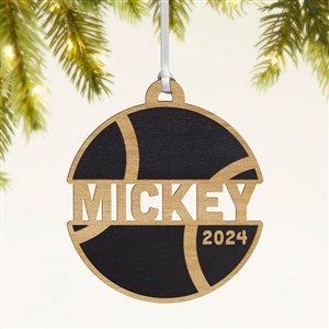 Tennis Personalized Wood Ornament- Black - 49048-BLK