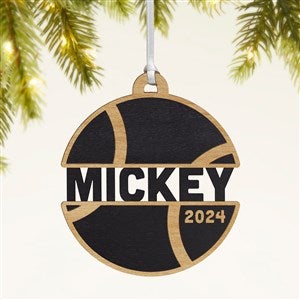 Tennis Personalized Wood Ornament- Black - 49048-BLK