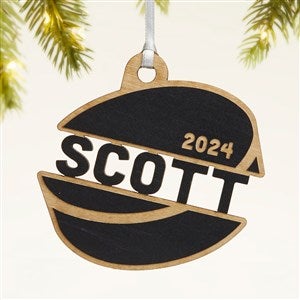 Hockey Personalized Wood Ornament- Black - 49049-BLK