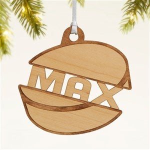 Hockey Personalized Wood Ornament- Natural - 49049-N