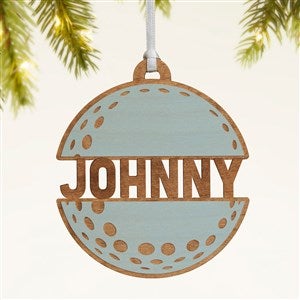 Golf Personalized Wood Ornament- Blue Stain - 49050-B