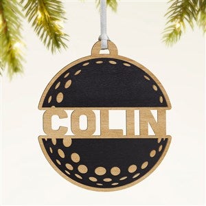 Golf Personalized Wood Ornament- Black - 49050-BLK