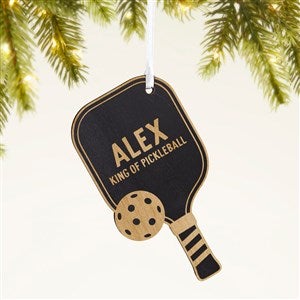 Pickleball Paddle Personalized Wood Ornament- Black - 49052-BLK