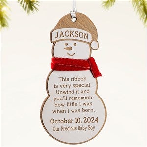 Little Ones Measurements Personalized Wood Ornament- Whitewash - 49063-W