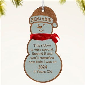 Little Ones Measurements Personalized Wood Ornament- Blue Stain - 49063-B