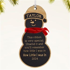 Little Ones Measurements Personalized Wood Ornament- Black - 49063-BLK