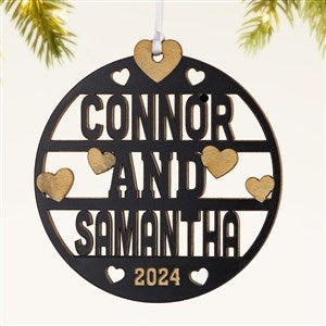 Forever Yours Personalized Wood Ornament- Black - 49071-BLK