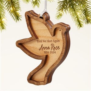 Memorial Dove Personalized 2 Piece Wood Ornament- Natural - 49073-N