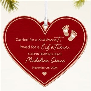 Baby Memorial Personalized Wood Ornament- Red Maple - 49080-R