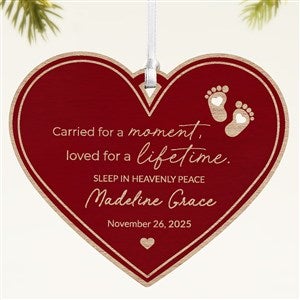 Baby Memorial Personalized Wood Ornament- Red Maple - 49080-R