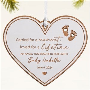 Baby Memorial Personalized Wood Ornament- Whitewash - 49080-W