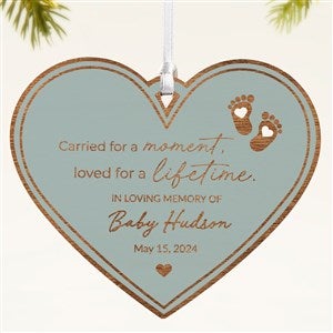 Baby Memorial Personalized Wood Ornament- Blue Stain - 49080-B