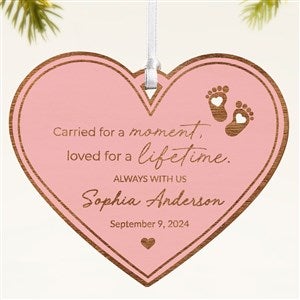 Baby Memorial Personalized Wood Ornament- Pink Stain - 49080-P