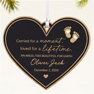 Baby Memorial Personalized Wood Ornament- Black - 49080-BLK