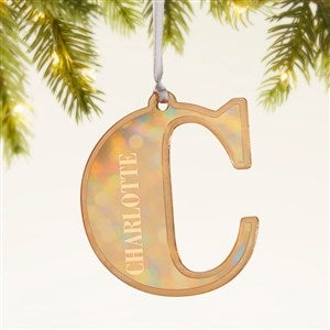 Initial and Name Personalized Acrylic Ornament- Gold - 49086-G