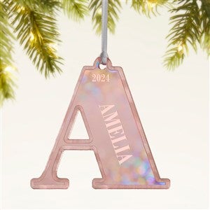 Initial and Name Personalized Acrylic Ornament- Rose Gold - 49086-RG