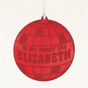 Disco  Personalized Acrylic Ornament- Red - 49087-R