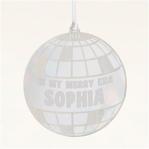 Disco Personalized Acrylic Ornament- Silver - 49087-S