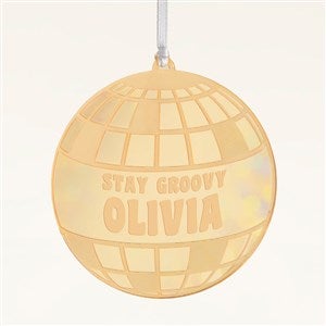 Disco Personalized Acrylic Ornament- Gold - 49087-G