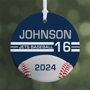 Baseball Personalized Ornament- 2.85quot; Glossy - 1 Sided - 49091-1S