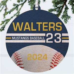 Baseball Personalized Ornament-3.75quot; Wood - 1 Sided - 49091-1W