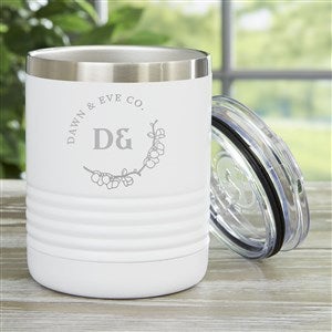 Personalized Logo 10 oz. White Vacuum Insulated Stainless Steel Tumbler - 49118