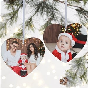 Picture Perfect Personalized Heart Ornament- 4quot; Matte - 2 Sided - 49126-2L