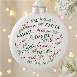 Festive Holiday Repeating Name Personalized Deluxe Ornament - 49232