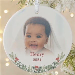 First Noel Personalized Baby Photo Ornament- 3.75quot; Matte - 1 Sided - 49236-1L