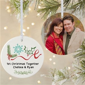 Frosted Love Personalized Ornament-3.75quot; Matte - 2 Sided - 49258-2L