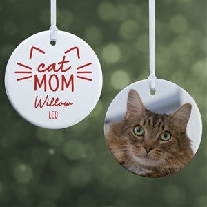 Cat Parent Personalized Ornament- 2.85quot; Glossy - 2 Sided - 49260-2S