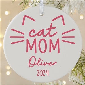 Cat Parent Personalized Ornament- 3.75quot; Matte - 1 Sided - 49260-1L