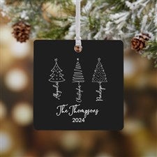 Scripted Christmas Tree Personalized Ornament-2.75 Metal - 1 Sided - 49262-1M