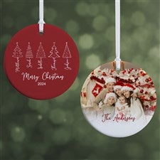 Scripted Christmas Tree Personalized Ornament- 2.85 Glossy - 2 Sided - 49262-2S