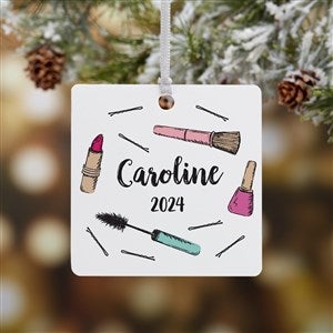 Beauty Queen Makeup Personalized Metal Ornament - 49263-1M