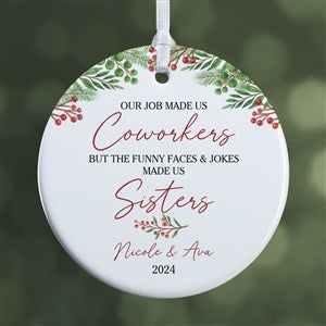 Work Bestie Personalized Ornament- 2.85quot; Glossy - 1 Sided - 49264-1S