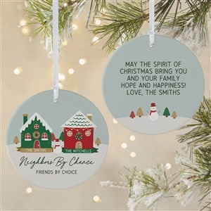 Favorite Neighbor Personalized Ornament- 3.75quot; Matte - 2 Sided - 49265-2L