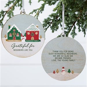 Favorite Neighbor Personalized Ornament- 3.75quot; Wood - 2 Sided - 49265-2W