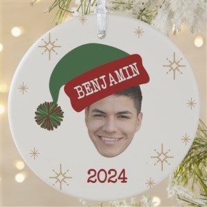 Christmas Character Personalized Photo Ornament- 3.75quot; Matte - 1 Sided - 49267-1L