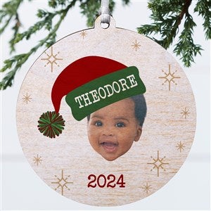 Christmas Character Personalized Photo Ornament- 3.75quot; Wood - 1 Sided - 49267-1W