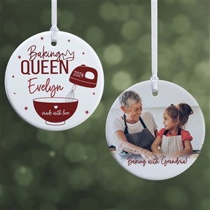 Baking Queen Personalized Ornament- 2.85quot; Glossy - 2 Sided - 49268-2S