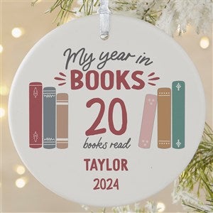 Book Lover Personalized Ornament- 3.75quot; Matte - 1 Sided - 49269-1L