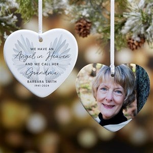 Angel In Heaven Personalized Heart Ornament- 3.25quot; Glossy - 2 Sided - 49276-2