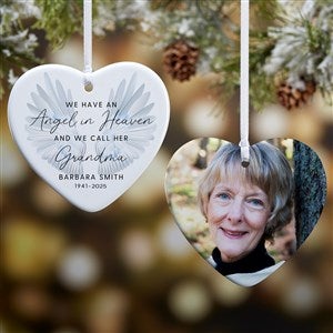 Angel In Heaven Personalized Heart Ornament- 3.25quot; Glossy - 2 Sided - 49276-2