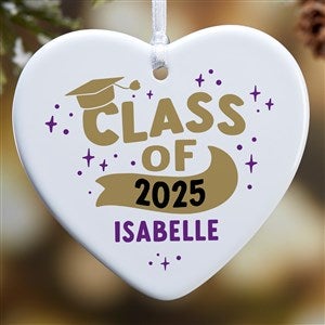 Shining Achievement Personalized Graduation Heart Ornament - 49279-1