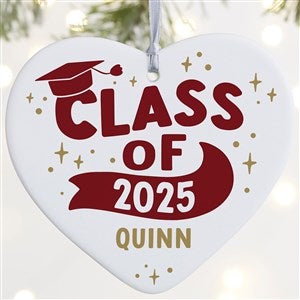 Shining Achievement Personalized Graduation Heart Ornament - Large - 49279-1L