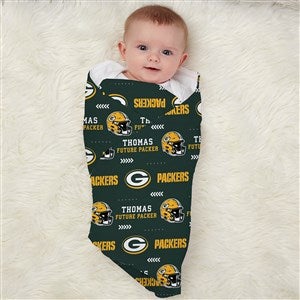 NFL Green Bay Packers Personalized Baby Receiving Blanket - 49286-B