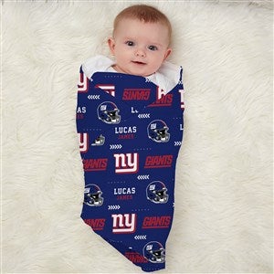 NFL New York Giants Personalized Baby Receiving Blanket - 49295-B