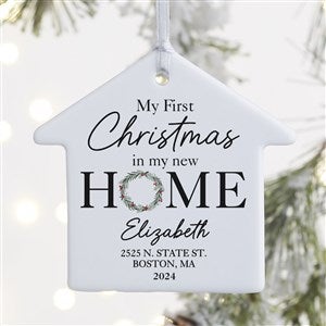 First Christmas In Our Home Personalized House Ornament- 3.25quot; Glossy - 1 Sided - 49328-1